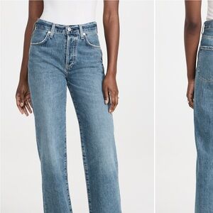 Citizens Of Humanity Blue Flare Wide Leg Jeans